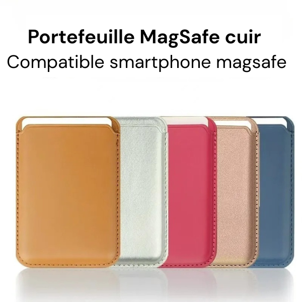 Portefeuille MagSafe cuir – Range-cartes magnétique pour iPhone