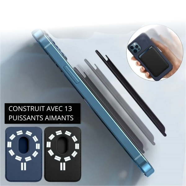 Portefeuille MagSafe cuir – Range-cartes magnétique pour iPhone