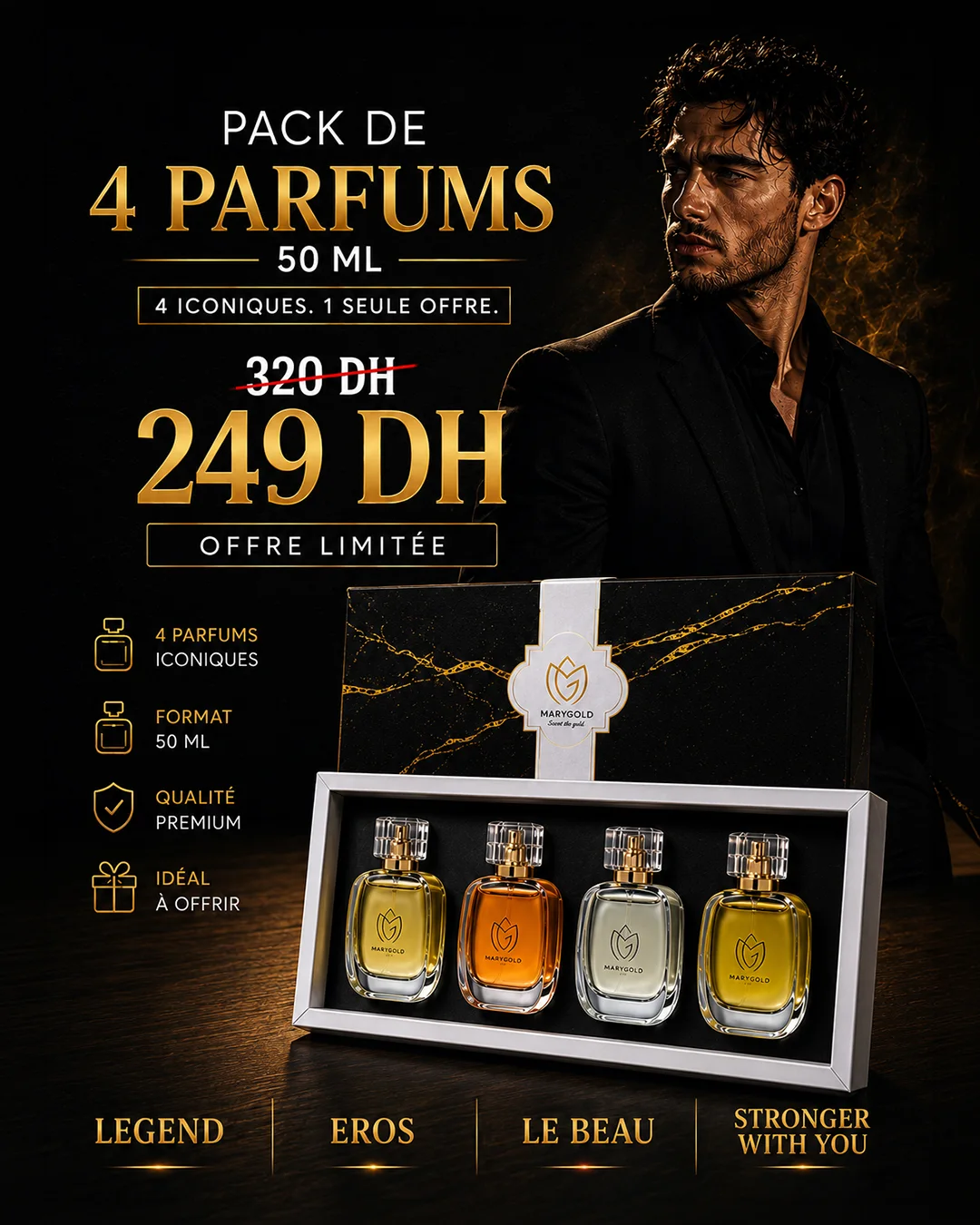 PACK MARY GOLD HOMME