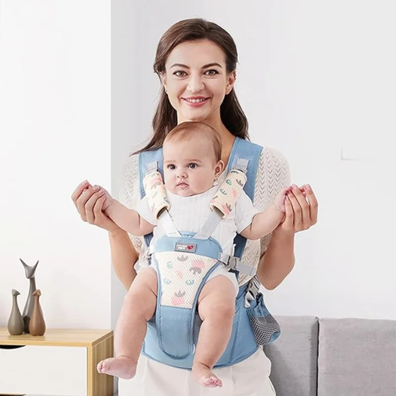 حمالة الأطفال الطبية والمريحة مع مقعد دعم – وداعاً لآلام الظهر والكتف! 👶✨