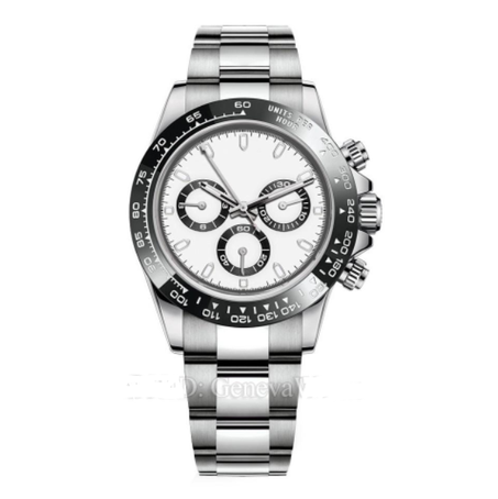 Watch Daytona 40mm White Panda Dial Black Ceramic Bezel Steel Oyster 116500LN Box Papers