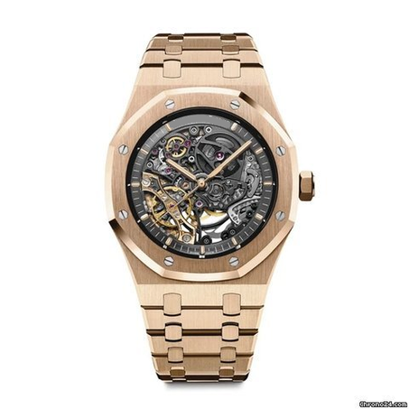 Men's watch ROYAL  DOUBLE BALANCE WHEEL Rose Gold Stan steel