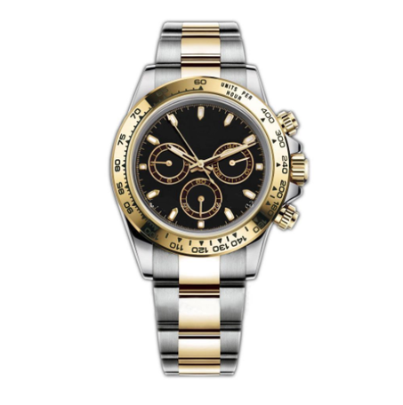 Watch Daytona 2022 Daytona 116503 40mm Two Tone Yellow Gold Black Diamond Dial