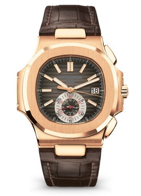 Lux watch 5980R - NAUTILUS SELF-WINDING ROSE GOLD LEATHER STRAP