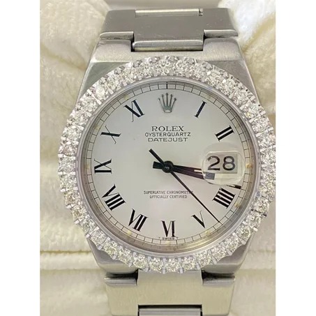 Rolex Oysterquartz Datejust 36mm Diamond Bezel