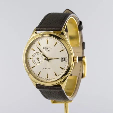 1980s Zenith Elite Automatic 18 Karat Yellow Gold