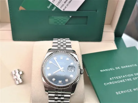 Rolex Datejust 36mm 116234 Blue Dial 10 Diamond