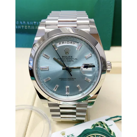Rolex Day-Date 228206 Platinum Ice Blue Diamond