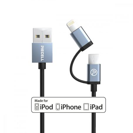 كيبل شاحن ايفون وجلاكسي 150 سم معتمد من ابل