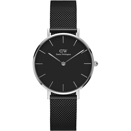Daniel Wellington Petite Ashfield Watch, Matte Black Mesh Bracelet