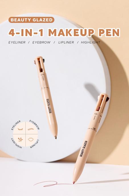 قلم المكياج 4 في 1 من Beauty Glazed – لمسة جمال متكاملة في قلم واحد!