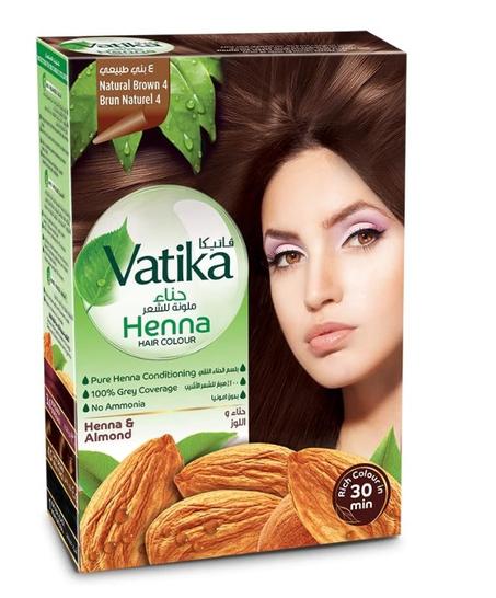 صبغة شعر دابر فاتيكا حناء، بني طبيعي، 10 جم (عبوة من قطعتين)