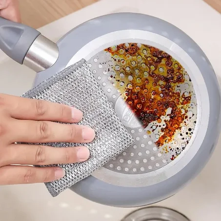 Torchon Multifonctionnel en fil Métallique Anti-rayures