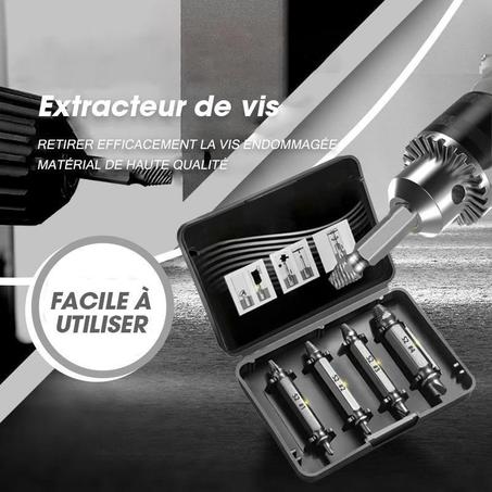 Extracteur de vis Boite de 4 Pièces