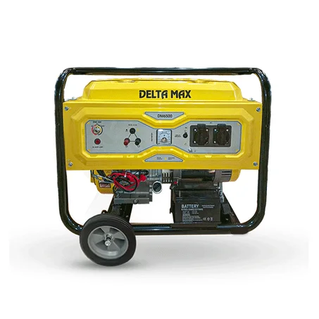 DM6500 groupe electrogene delta max 220v 100% cuivre essence/gaz demarrage electrique avec roues
