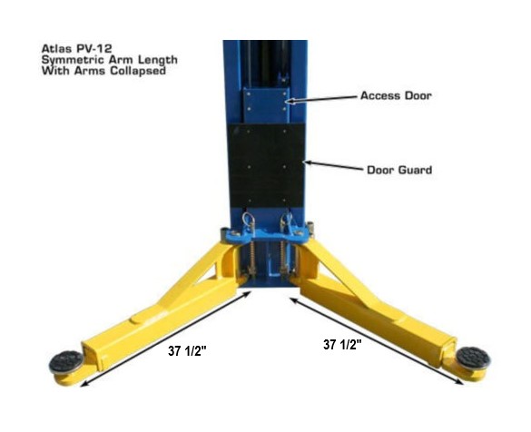 ATLAS PV12PX 12,000 lb Overhead 2-Post Lift