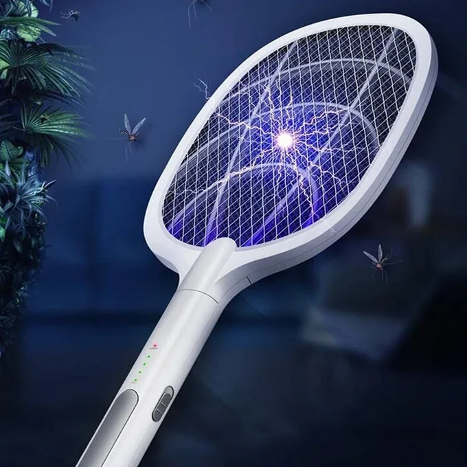 مضرب كهربائي قوي للقضاء على البعوض قابل للشحن