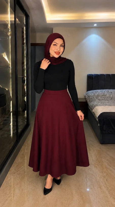 Black Basic Long-Sleeve Top بيزك أسود بأكمام طويلة - Weirdany