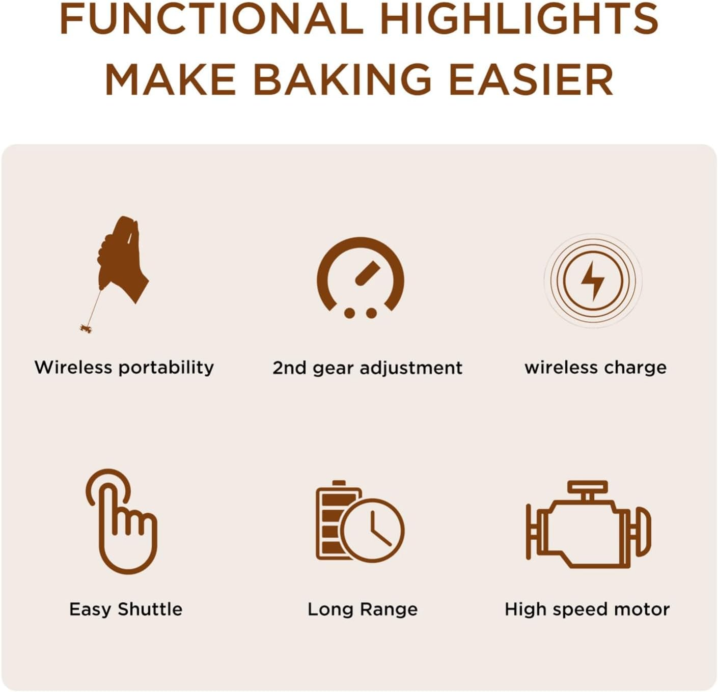خلاط كهربائي لاسلكي - Electric Whisk (black)