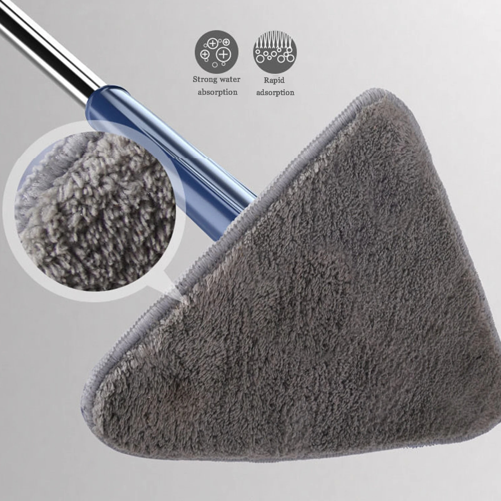 ممسحة أرضية دوارة بزاوية 360 درجة - Portable Magic Mop (White)