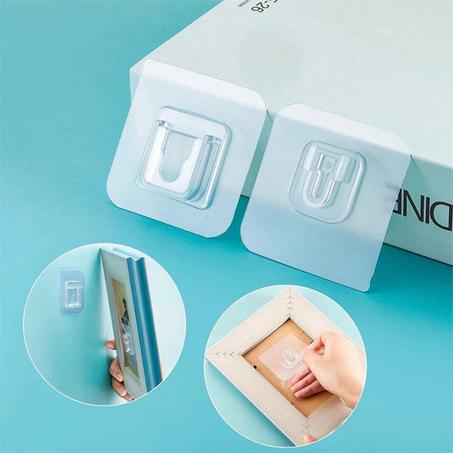 20pcs de Crochet adhésif transparent -TOGO-