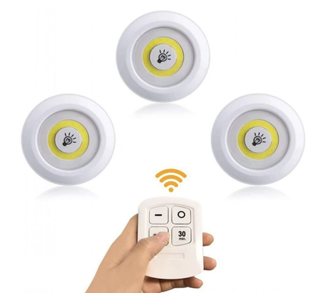 3 مصابيح Led مع جهاز تحكم عن بعد