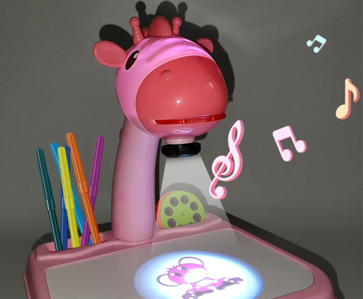 Table de dessin avec projecteur pour enfants