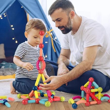Jeu de Construction Magnétique – Blocs Éducatifs pour Enfants