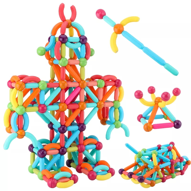 Jeu de Construction Magnétique – Blocs Éducatifs pour Enfants