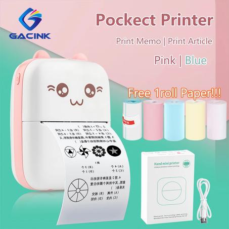 Mini imprimante thermique rose sans fil Bluetooth