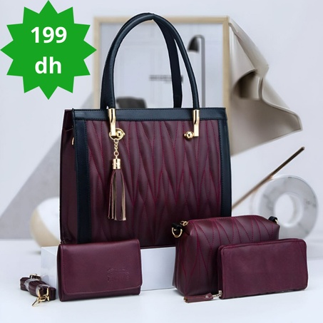 مجموعة حقائب جلدية نسائية