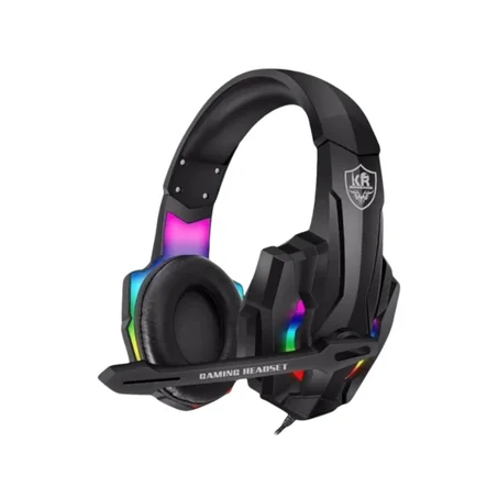 سماعات رأس للألعاب مزودة بميكروفون وإضاءة RGB Kr M9000