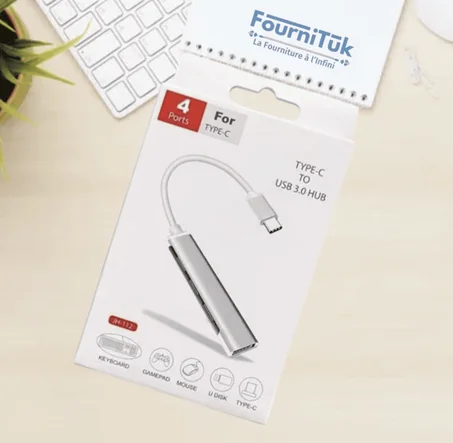 Adaptateur Type-C vers 4 Ports USB 3.0