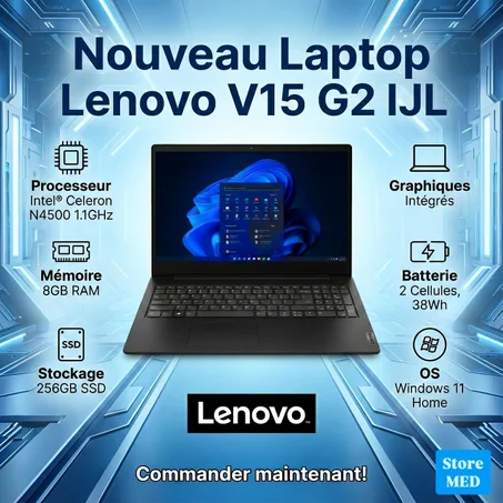 Lenovo V15 G2 IJL Celeron® N4500\ 8 Go - 256 SSD