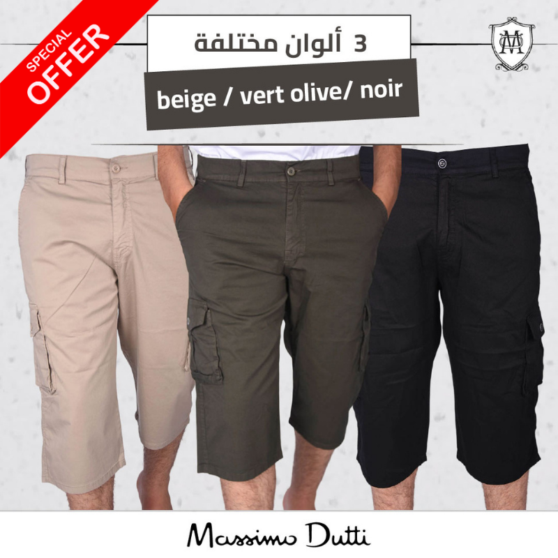 Pack de 3 Pantacourt En Toile Léger Ref-pck56693D