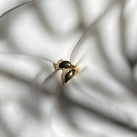 Bague Wave Ajustable en Acier Inoxydable