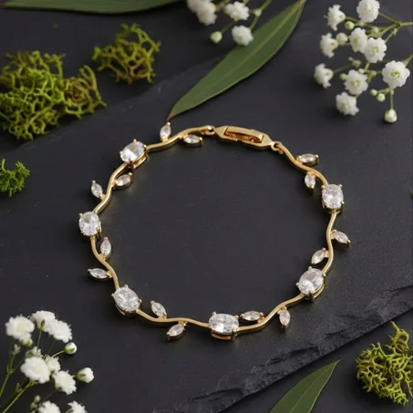Bracelet Tulip White femme acier inoxydable