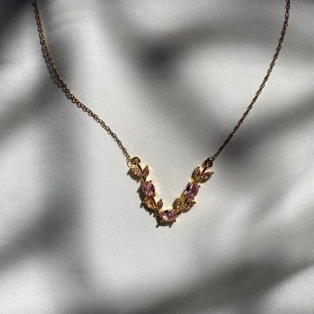 Collier tulip femme acier inoxydable