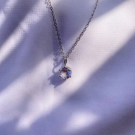 Collier Solitaire femme acier inoxydable