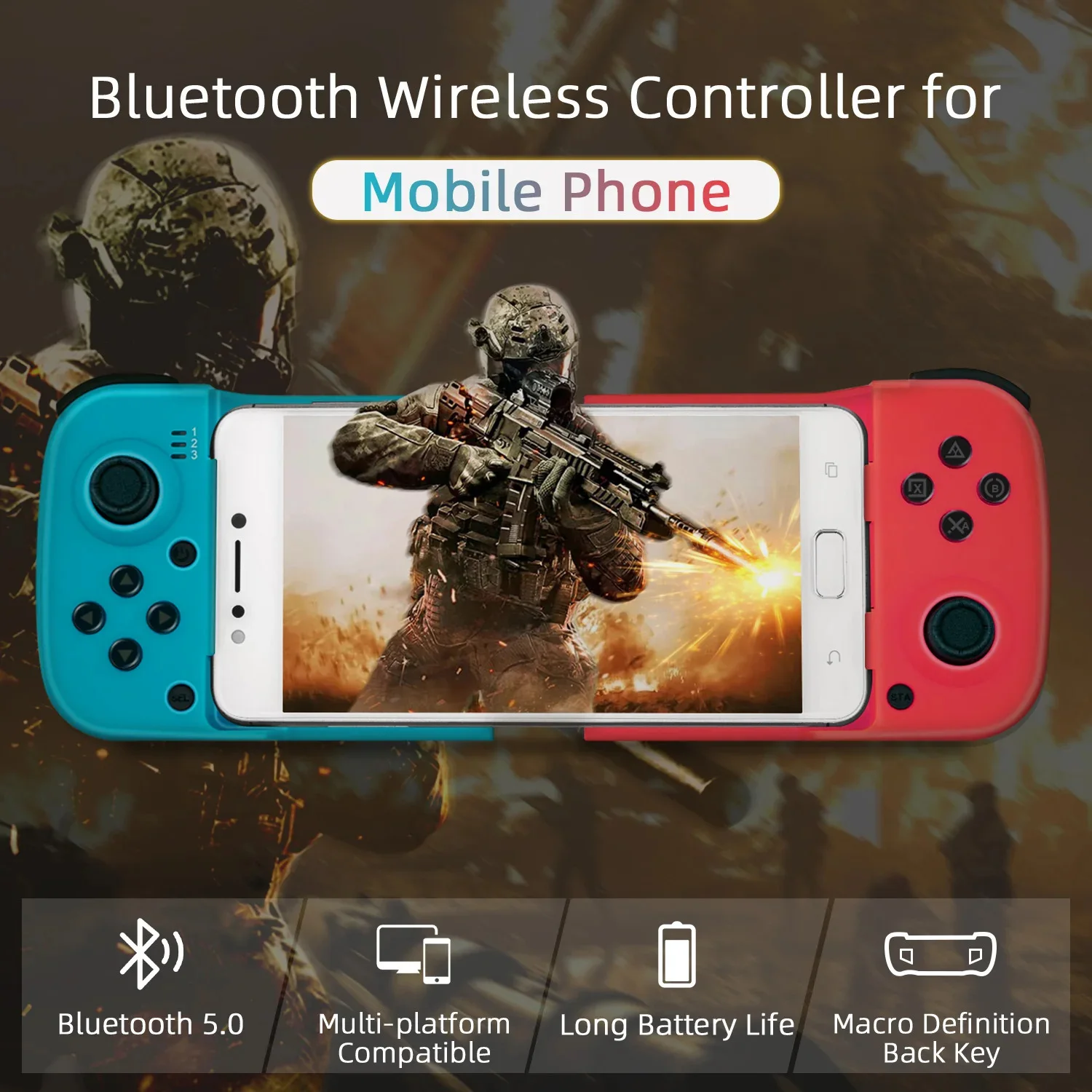 MANETTE DE JEU BSP-D3 SANS FIL  - BLUETOOTH POUR TÉLÉPHONES MOBILES