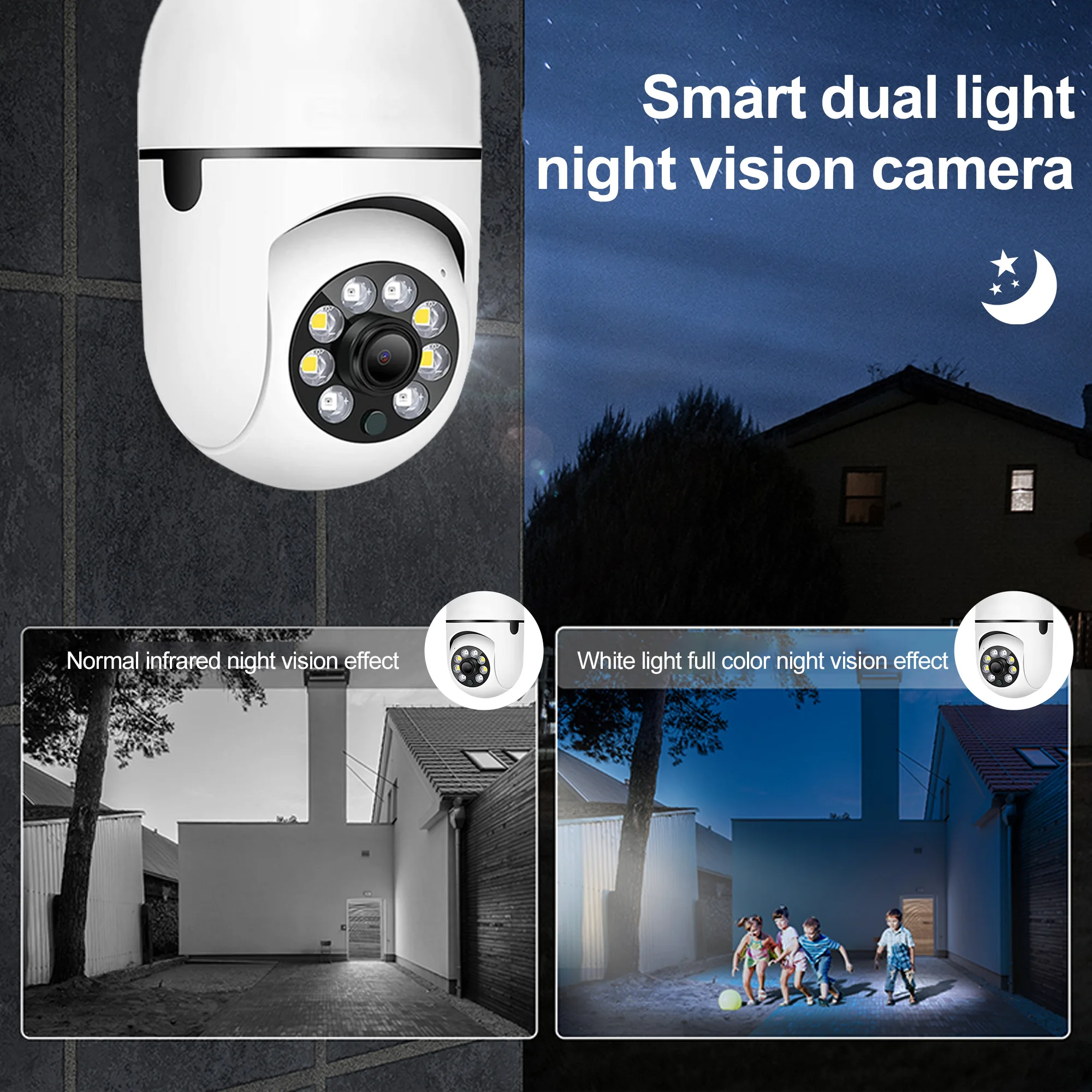 CAMERA DE SURVEILLANCE 360 DEGRES SANS FIL WIFI  PANORAMA & DETECTION DE MOVEMENTS INTELLIGENTE