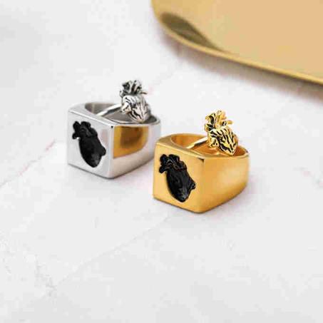 طقم خواتم القلب