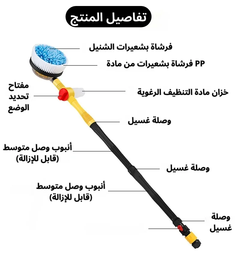 فرشاة غسيل متعددة الوظائف مع رشاش الماء