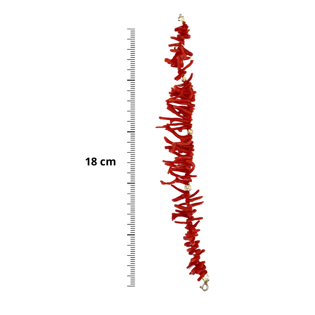 قلادة أغصان المرجان الخالص|PARURE FRANGE DE CORAIL ROUGE