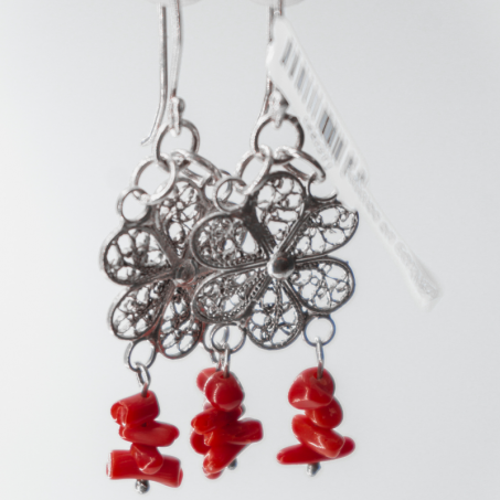 حلقات الأذن Boucle d'oreille en corail H001