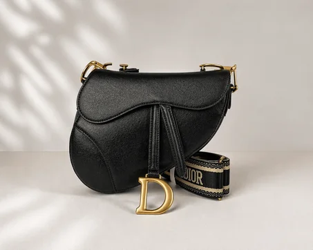Sac Dior Saddle à bandoulière Noir