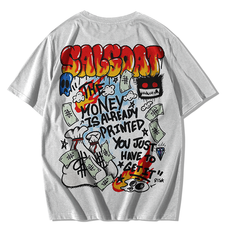Salgoat Fire ElGrandeToto T-shirt blanc oversize