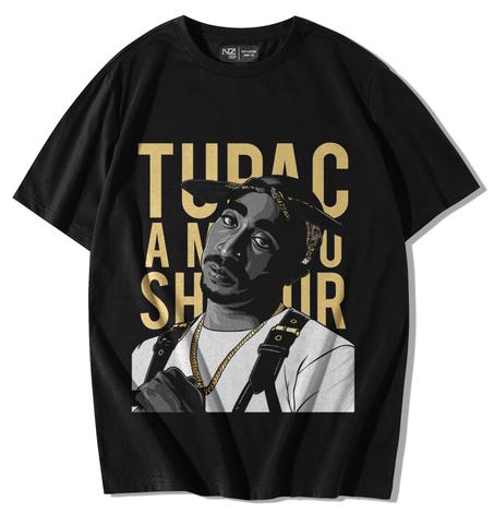 T shirt 2pac anime sérigraphie avec de bonne qualité Maroc