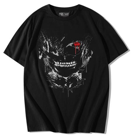 T shirt tokyo ghoul anime sérigraphie avec de bonne qualité Maroc