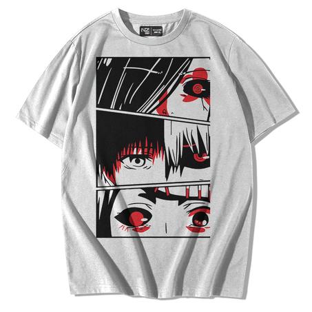 T shirt tokyo ghoul anime sérigraphie avec de bonne qualité Maroc